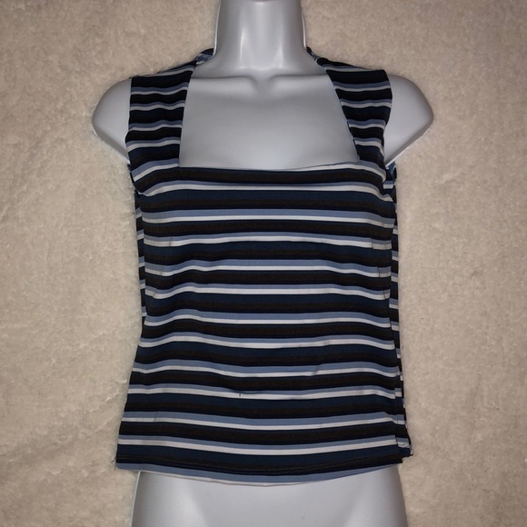 Rave City Tank top Career Top Dress Med Stretch 90s y2k Dead stock - Picture 1 of 6